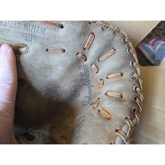 Vintage Johnny Walker Baseball Glove GX 12 Cowhide Nylon Stitched Left Hand - Picture 4 of 10